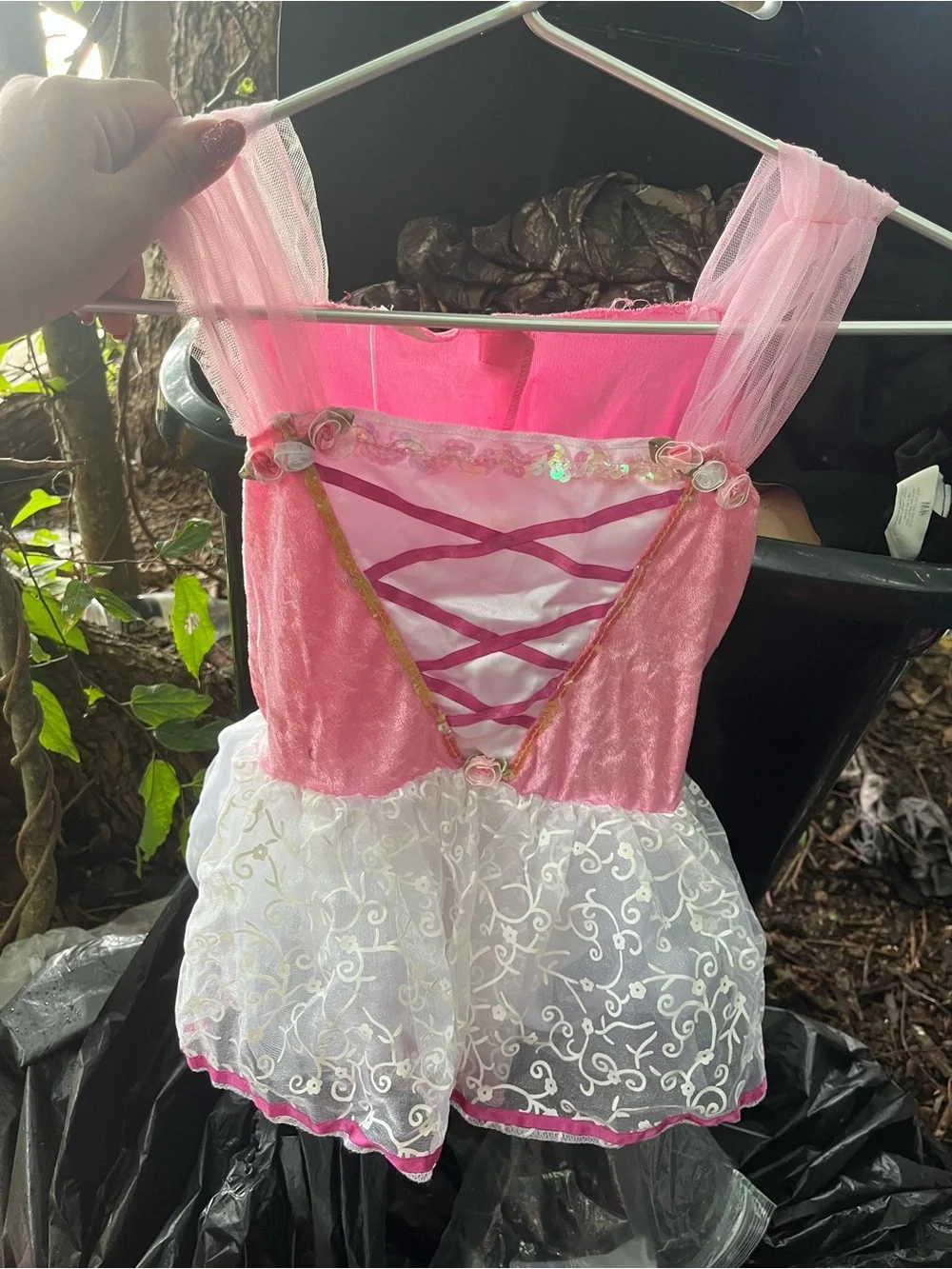Pink Princess Tulle & Lace Kids Costume Dress